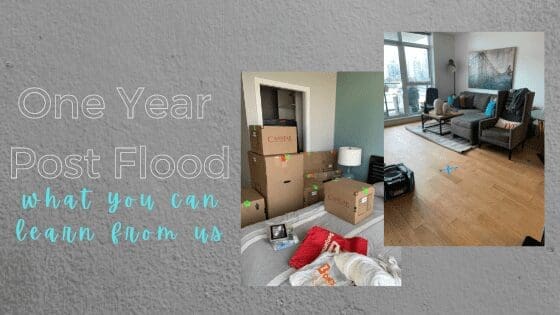 Before and After from our flood - blog header image